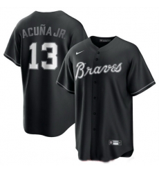 Men Atlanta Braves Active Player Custom Black Lights Out Limited Stitched Baseball Jersey Men Atlanta Braves Active Player Custom Black Lights Out Limited Stitched Baseball Jersey