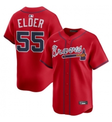 Men Atlanta Braves Nike Alternate Limited Jersey Red Elder Bryce 55