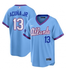 Men Atlanta Braves Ronald Acuna Jr. 13 Nike Powder Blue 2026 City Connect Stadium Jersey Men Atlanta Braves Ronald Acuna Jr. 13 Nike Powder Blue 2026 City Connect Stadium Jersey