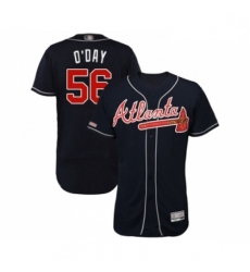 Mens Atlanta Braves 56 Darren O Day Navy Blue Alternate Flex Base Authentic Collection Baseball Jersey