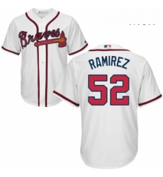 Mens Majestic Atlanta Braves 52 Jose Ramirez Replica White Home Cool Base MLB Jersey 