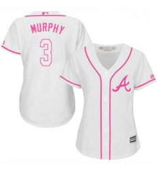 Womens Majestic Atlanta Braves 3 Dale Murphy Authentic White Fashion Cool Base MLB Jersey