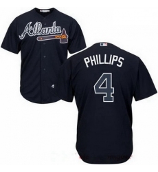 Youth Atlanta Braves #4 Brandon Phillips Navy Cool Base Jersey