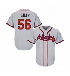 Youth Atlanta Braves 56 Darren O Day Replica Grey Road Cool Base Baseball Jersey 