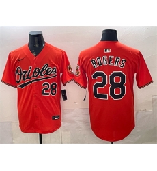 Men Baltimore Orioles  28 Trevor Rogers Orange 2025 Limited Stitched Baseball Jersey