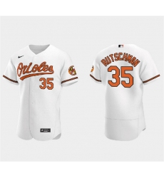 Men Baltimore Orioles 35 Adley Rutschman White Flex Base Stitched Baseball Jersey