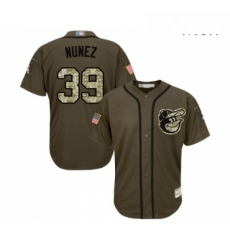 Mens Baltimore Orioles 39 Renato Nunez Authentic Green Salute to Service Baseball Jersey 