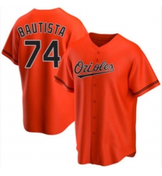 Men's Baltimore Orioles Felix Bautista #74  Orange Alternate Stitched Jersey