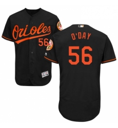 Mens Majestic Baltimore Orioles 56 Darren ODay Black Alternate Flex Base Authentic Collection MLB Jersey