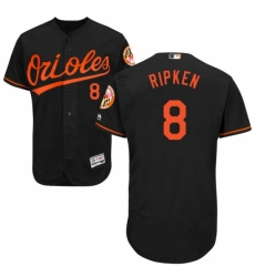 Mens Majestic Baltimore Orioles 8 Cal Ripken Black Alternate Flex Base Authentic Collection MLB Jersey