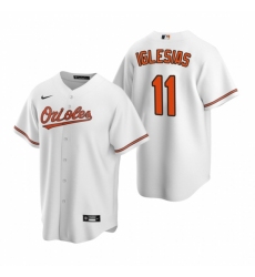 Mens Nike Baltimore Orioles 11 Jose Iglesias White Home Stitched Baseball Jersey