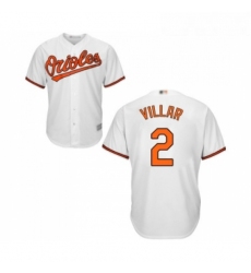 Youth Baltimore Orioles 2 Jonathan Villar Replica White Home Cool Base Baseball Jersey 