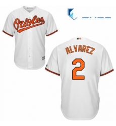 Youth Majestic Baltimore Orioles 2 Pedro Alvarez Authentic White Home Cool Base MLB Jersey 