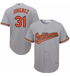 Youth Majestic Baltimore Orioles 31 Ubaldo Jimenez Replica Grey Road Cool Base MLB Jersey