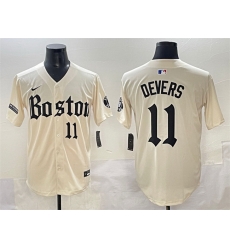 Men Boston Red Sox 11 Rafael Devers Cream Gothic Vapor Limited Stitched Baseball Jersey Men Boston Red Sox 11 Rafael Devers Cream Gothic Vapor Limited Stitched Baseball Jersey