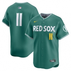 Men Boston Red Sox 11 Rafael Devers Green 2025 City Connect Limited Stitched Baseball Jersey fanswish net