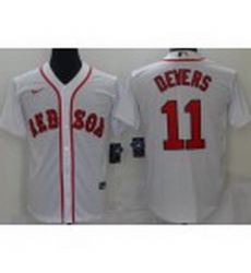 Men Boston Red Sox 11 Rafael Devers White New Cool Base Stitched Nike Jersey