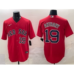 Men Boston Red Sox 19 Roman Anthony Red Cool Base Stitched Baseball Jersey