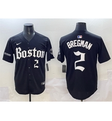 Men Boston Red Sox 2 Alex Bregman Black Gothic Vapor Limited Stitched Baseball Jersey Men Boston Red Sox 2 Alex Bregman Black Gothic Vapor Limited Stitched Baseball Jersey