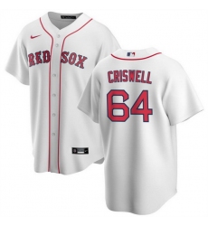 Men Boston Red Sox 64 Cooper Criswell White Cool Base Stitched Baseball Jersey