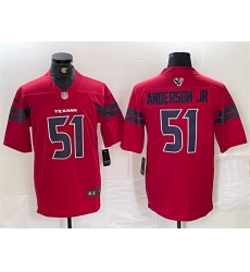 Men Houston Texans 51 Will Anderson Jr  Red Vapor Untouchable Stitched Footb