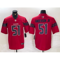 Men Houston Texans 51 Will Anderson Jr  Red Vapor Untouchable Stitched Footb