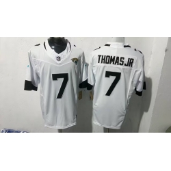 Men Jacksonville Jaguars 7 Brian Thomas Jr White 2025 F U S E  Vapor Limited Stitched Footb