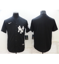 Men Nike New York Yankee Blank Black Cool Base Cool Base Jersey