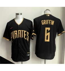 Men Pittsburgh Pirates 6 Konnor Griffin Black 2026 City Connect Stadium Stitched Baseball Jersey Men Pittsburgh Pirates 6 Konnor Griffin Black 2026 City Connect Stadium Stitched Baseball Jersey