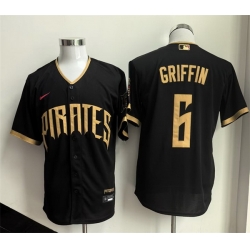 Men Pittsburgh Pirates  6 Konnor Griffin Black 2026 City Connect Stadium Stitched Baseball Jersey