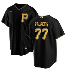Men Pittsburgh Pirates 77 Joshua Palacios Black Cool Base Stitched Baseball Jersey