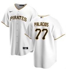 Men Pittsburgh Pirates 77 Joshua Palacios White Cool Base Stitched Baseball Jersey