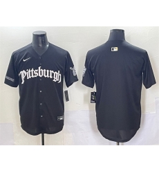 Men Pittsburgh Pirates Blank Black Gothic Steel City Edition Vapor Limited Stitched Baseball Jersey Men Pittsburgh Pirates Blank Black Gothic Steel City Edition Vapor Limited Stitched Baseball Jersey