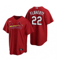 Men St  Louis Cardinals 22 Jack Flaherty Red Cool Base Stitched Jersey