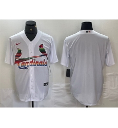 Men St  Louis Cardinals Blank White Cool Base Stitched Jersey