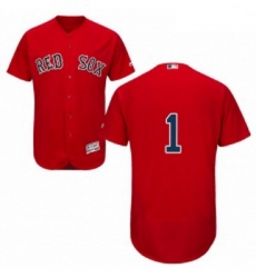 Mens Majestic Boston Red Sox 1 Bobby Doerr Red Alternate Flex Base Authentic Collection MLB Jersey