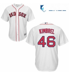 Mens Majestic Boston Red Sox 46 Craig Kimbrel Replica White Home Cool Base MLB Jersey