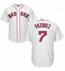 Mens Majestic Boston Red Sox 7 Christian Vazquez Replica White Home Cool Base MLB Jersey