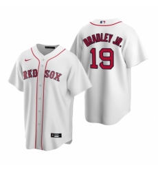 Mens Nike Boston Red Sox 19 Jackie Bradley Jr White Home Stitched Baseball Jersey