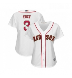 Womens Boston Red Sox 3 Jimmie Foxx Authentic White 2019 Gold Program Cool Base Baseball Jersey