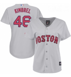 Womens Majestic Boston Red Sox 46 Craig Kimbrel Authentic Grey Road MLB Jersey