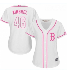 Womens Majestic Boston Red Sox 46 Craig Kimbrel Authentic White Fashion MLB Jersey