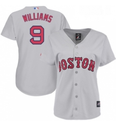 Womens Majestic Boston Red Sox 9 Ted Williams Authentic Grey Road MLB Jersey