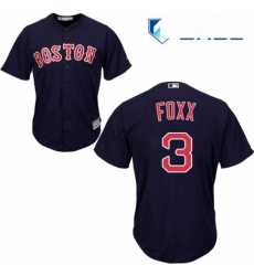 Youth Majestic Boston Red Sox 3 Jimmie Foxx Authentic Navy Blue Alternate Road Cool Base MLB Jersey