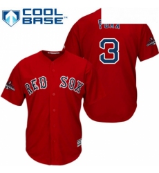Youth Majestic Boston Red Sox 3 Jimmie Foxx Authentic Red Alternate Home Cool Base 2018 World Series Champions MLB Jersey