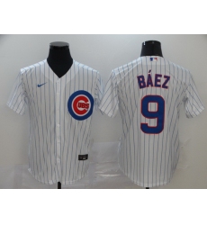 Cubs 9 Javier Baez White 2020 Nike Cool Base Jersey