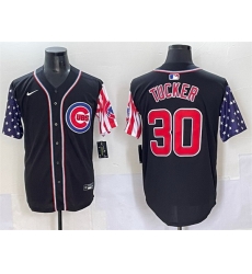 Men Chicago Cubs 30 Kyle Tucker Black 2025 Independence Day Vapor Premier Limited Stitched Baseball Jersey Men Chicago Cubs 30 Kyle Tucker Black 2025 Independence Day Vapor Premier Limited Stitched Baseball Jersey