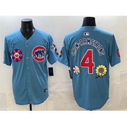Men Chicago Cubs 4 Pete Crow Armstrong Blue 2025 Tokyo Series 2nd Alternate Limited Stitched Baseball Jerseys