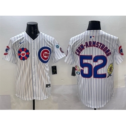 Men Chicago Cubs 52 Pete Crow Armstrong White 2025 Tokyo Series Limited Stitched Baseball Jersey