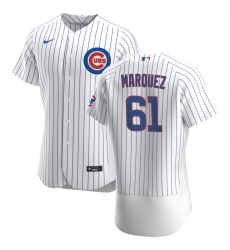 Men Chicago Cubs 61 Brailyn Marquez Men Nike White Home 2020 Flex Base Player Jersey